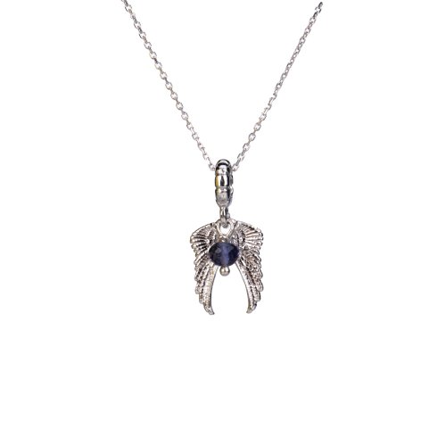 Sterling silver necklace with wings.